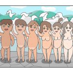 [RE192553] GIF Para Para Manga – 6 Men and Women at the Beach and the Hot Springs