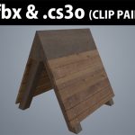 [RE198921] 3D Object wooden-horse wood-type 01 st
