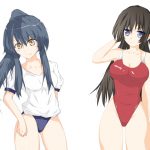 [RE204842] Pose Art Collection [High-Leg Racing Swimsuit & Bloomers]