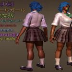 [RE227119] School Girl Comes with Rig For LightWave 3d