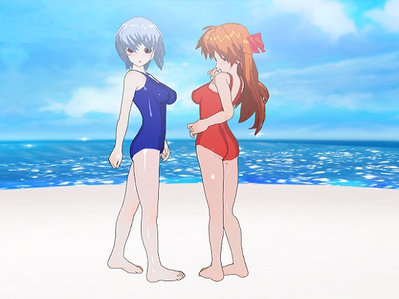 Rei and Asuka's Lesbian Fight in School Swimsuits By improbus