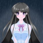 [RE288563] A girl whose cheeks are hit in the rain!