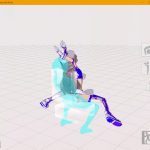 3D custom girl sitting motion
