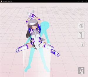 [RE302434] 3D custom girl stand (back) motion