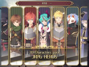 [RJ01011854] 2D characters pack JRPG HEROS R18