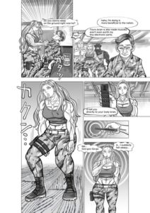 [RJ01141646] A comic where a female soldier is controlled as she pleases with a remote control 12 pages.